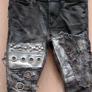 Men’s skinny mad max apocalyptic doomsday jeans